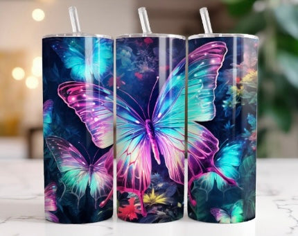 20 oz butterfly tumbler