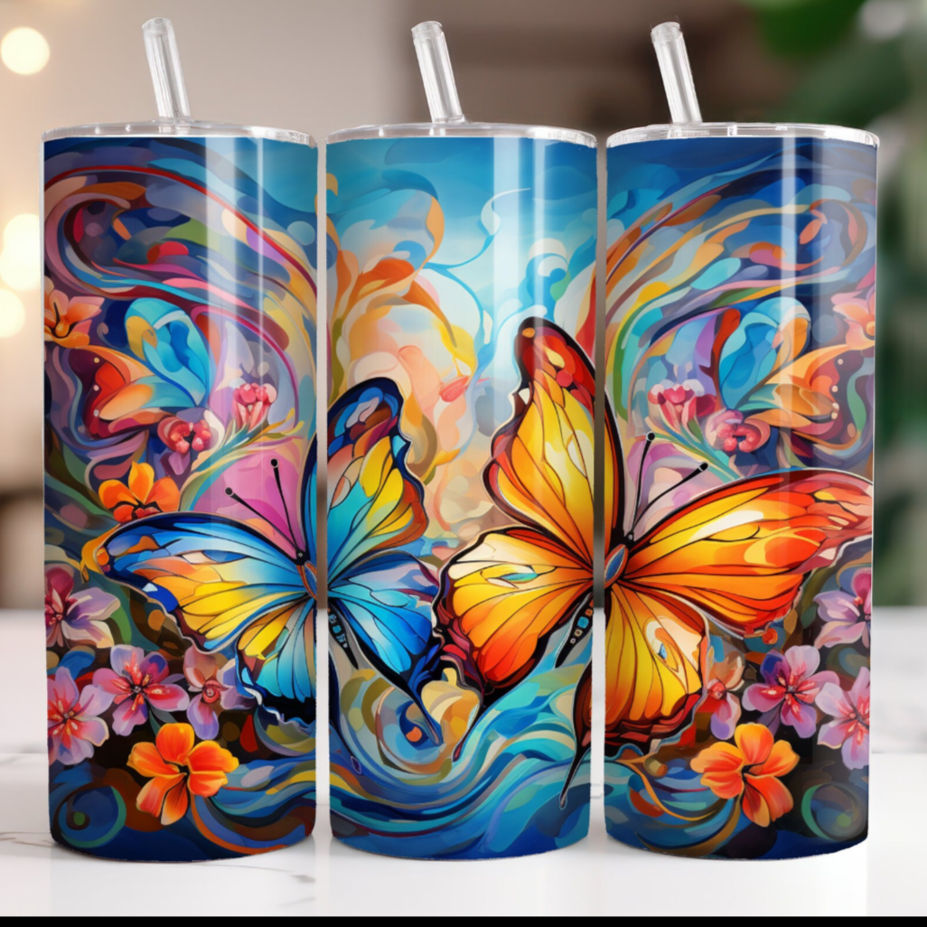 tumbler de 20 oz papillon