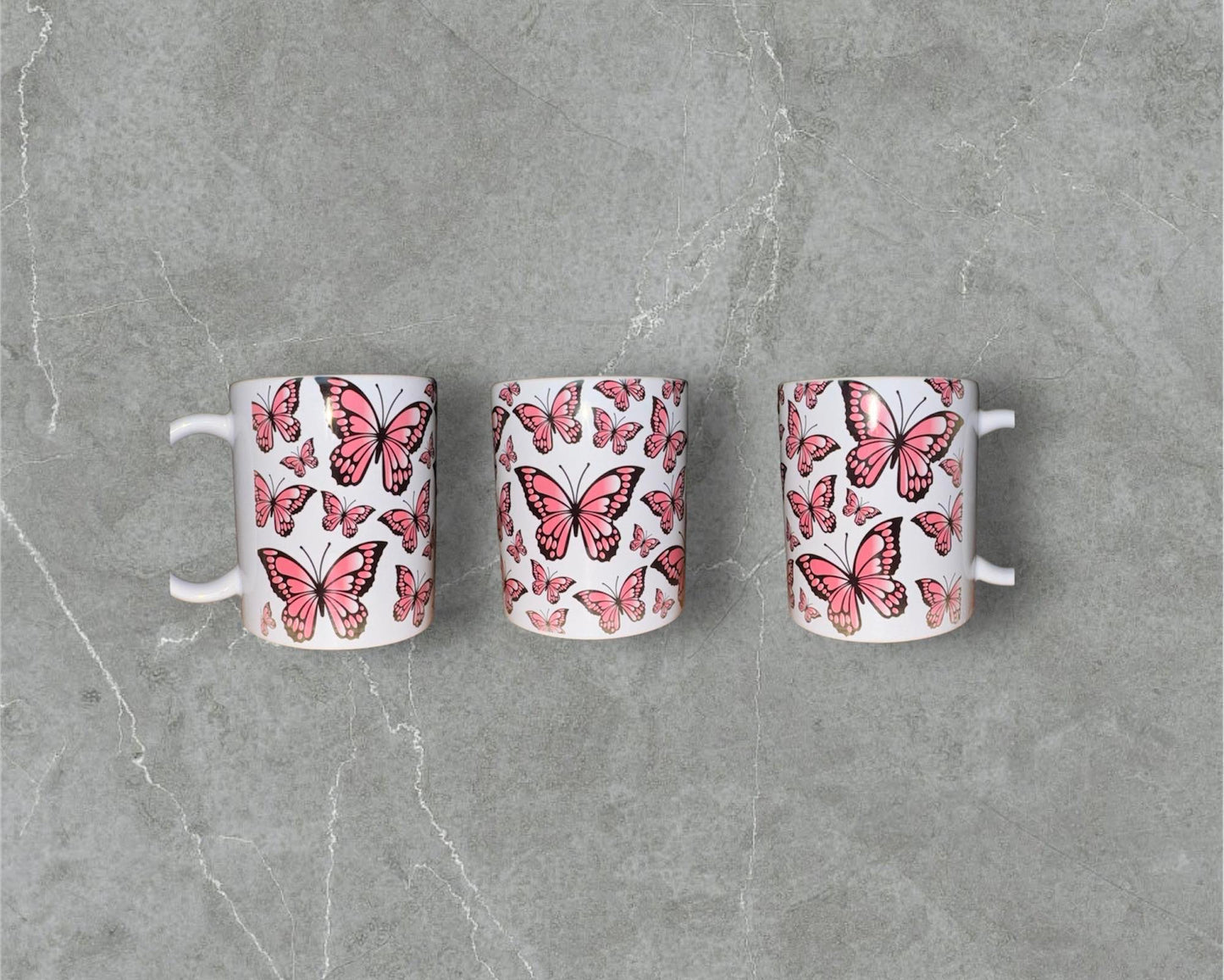 Tasse 11oz Papillon rose