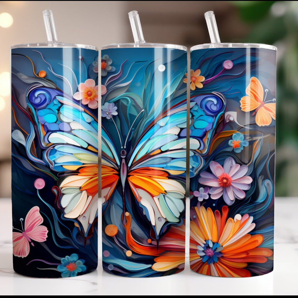tumbler de 20 oz papillon
