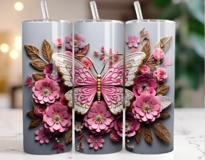 tumbler de 20 oz papillon