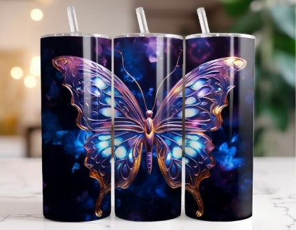 20 oz butterfly tumbler