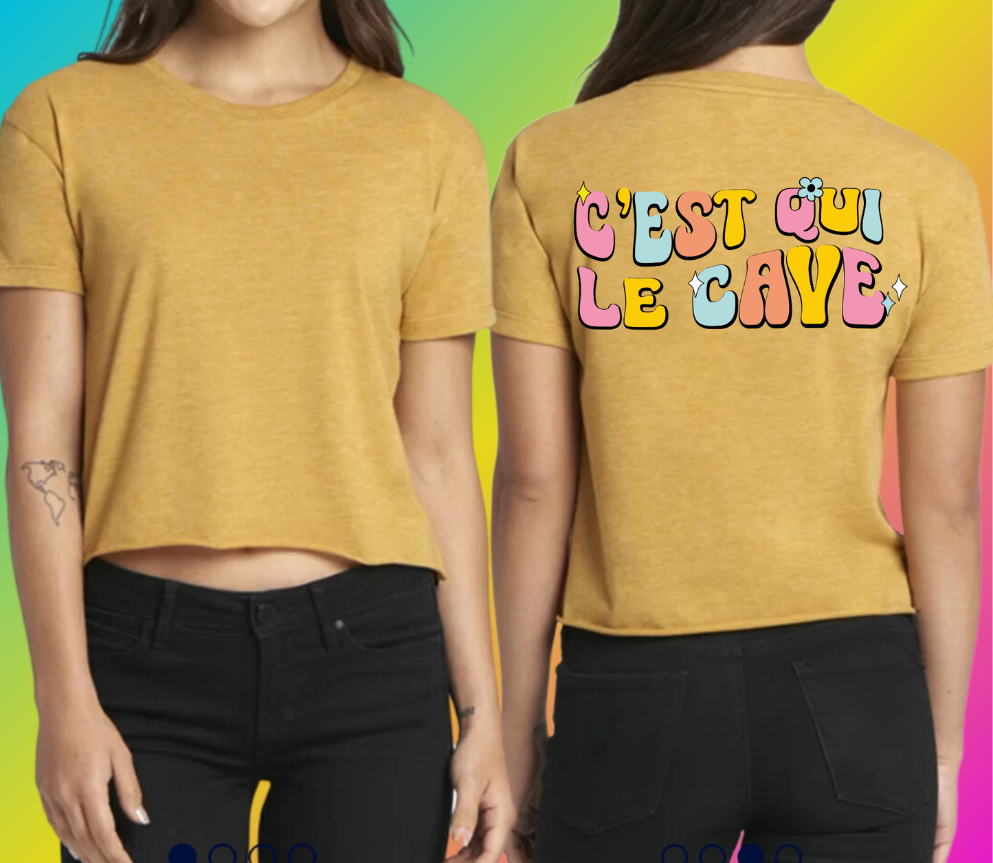 01 Crop top manche courte cave