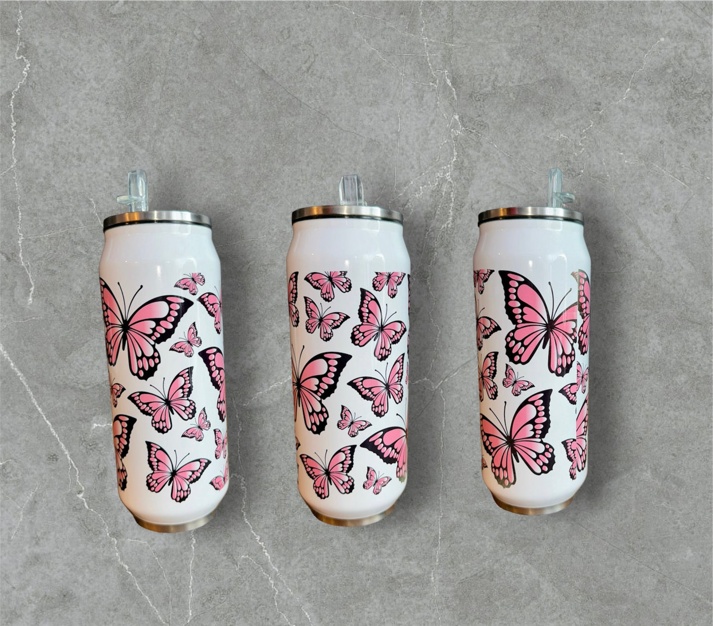 Gobelet forme de canette papillon