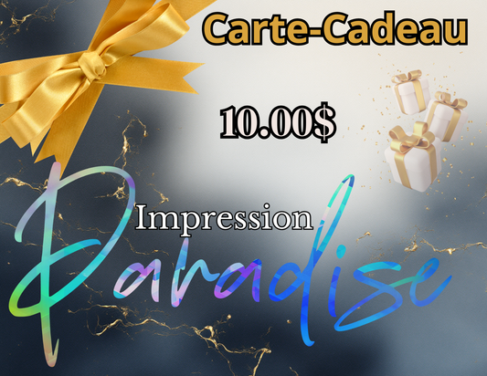 Carte-Cadeau Impression Paradise