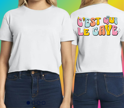 01 Crop top manche courte cave