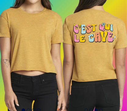 01 Crop top manche courte cave