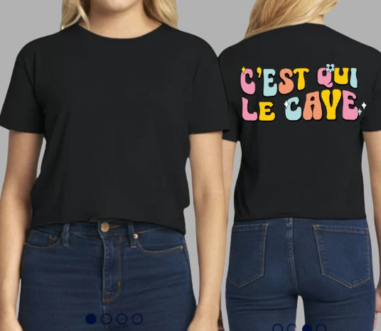 01 Crop top manche courte cave